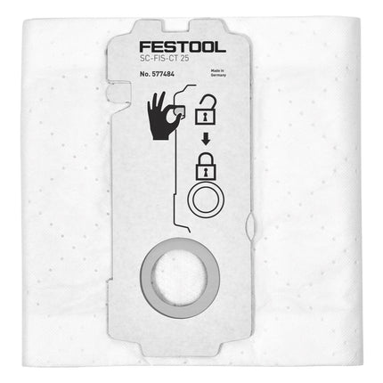 Festool CLEANTEC CT 25 E Absaugmobil 1200 W 25 l ( 577498 ) + RS-ST D 27/36-Plus Reinigungsset ( 577257 ) + SELFCLEAN Filtersack ( 577484 ) - Toolbrothers
