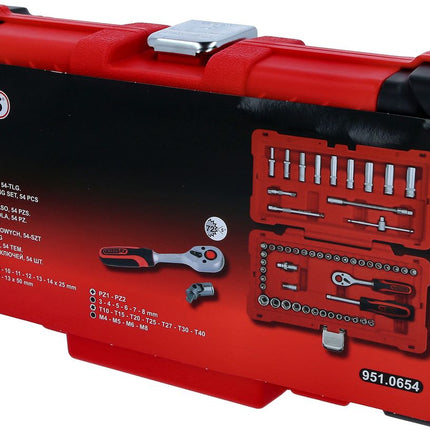 KS TOOLS 1/4" Steckschlüssel-Satz, 54-tlg ( 951.0654 ) - Toolbrothers