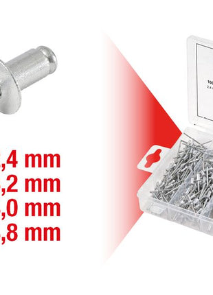 KS TOOLS Sortiment Blindnieten, 400-tlg ( 970.0150 ) - Toolbrothers