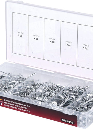 KS TOOLS Sortiment Blindnieten, 400-tlg ( 970.0150 ) - Toolbrothers
