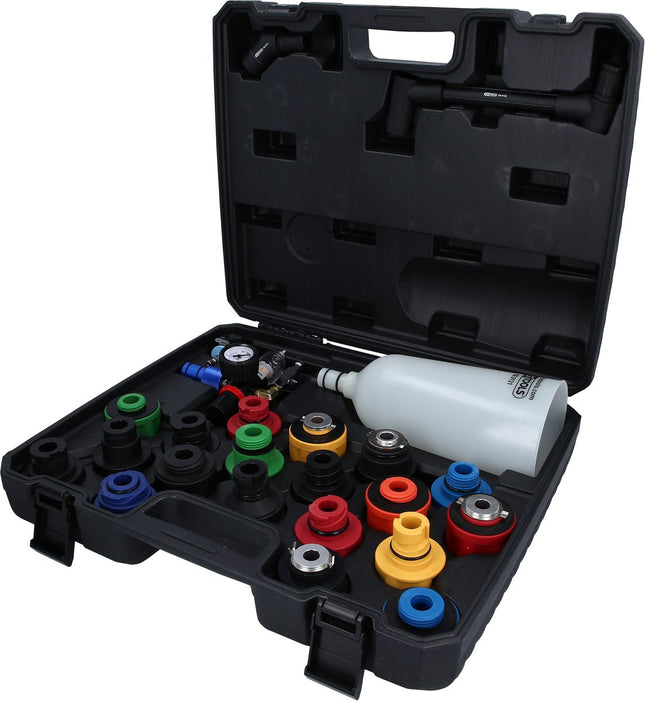 KS TOOLS MASTER Öl-Einfülltrichter-Satz mit drehbarem Winkelarm, 24-tlg ( 150.9130 ) - Toolbrothers