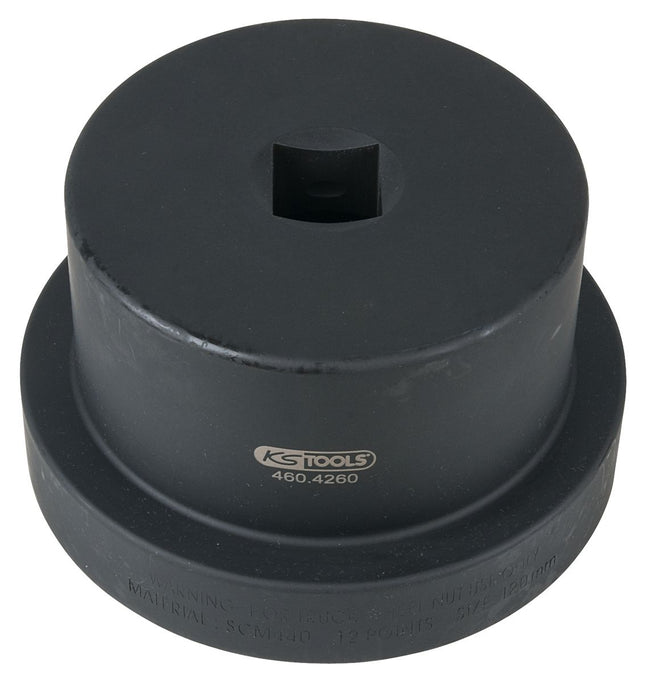 KS TOOLS 1" Achsmuttern-Schlüssel mit Führungsbund, 12-kant, 120 mm ( 460.4260 ) - Toolbrothers