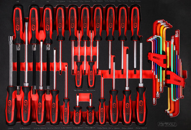 KS TOOLS SCS ERGOTORQUEplus Juego de destornilladores, 41 pzs, en sistema modular 1/1 ( 811.0041 )