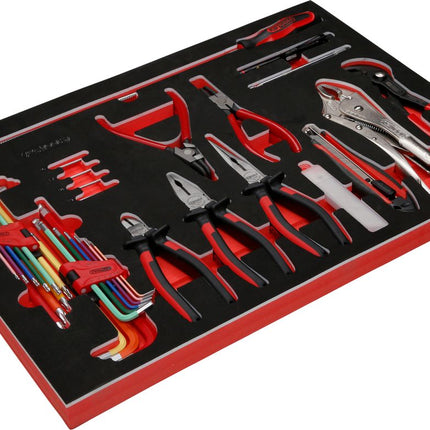 KS TOOLS Jeu de clés mâles coudées et de pinces dans insert en mousse, 45 pcs ( 811.0045 )