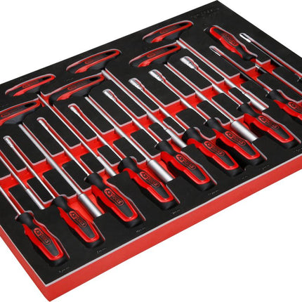 KS TOOLS T-Griff-Winkelstiftschlüssel-Satz in Schaumstoffeinlage, 18-tlg ( 811.2018 ) - Toolbrothers