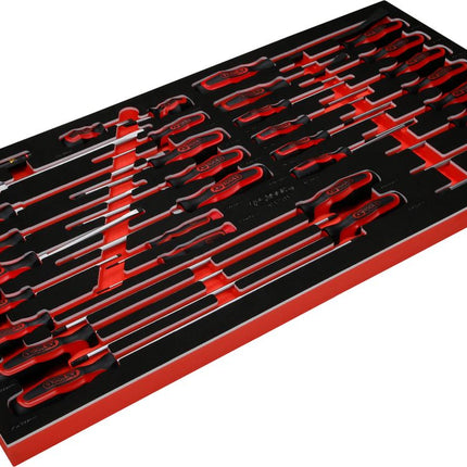 KS TOOLS Juego de destornilladores en inserto de gomaespuma, 33 pzs ( 813.1033 )