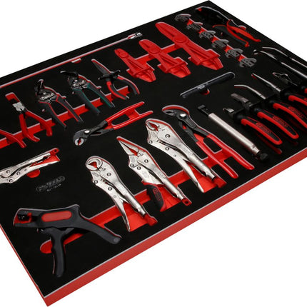KS TOOLS Zangen-Satz in Schaumstoffeinlage, 34-tlg ( 821.0034 ) - Toolbrothers