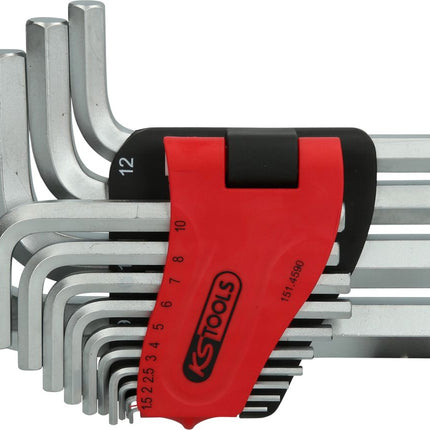 KS TOOLS Jeu de clé mâle, 6 pans, 14 pcs1,5-19mm ( 151.4590 )