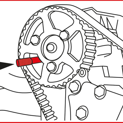 KS TOOLS Serie di utensili per messa in fase motore per Fiat / GM / Opel / PSA / Renault, 4 pz ( 400.1775 )
