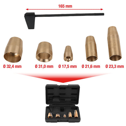 KS TOOLS Montagehülsen-Satz Pumpe-Düse, 6-tlg ( 400.9080 ) - Toolbrothers