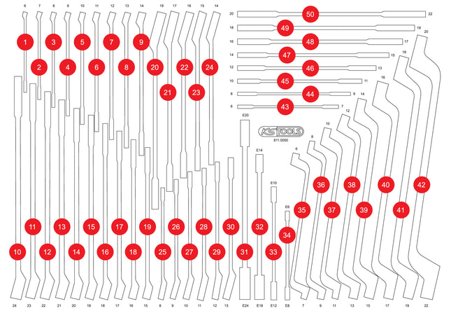 KS TOOLS Insert en mousse vide pour 811.0050 ( 811.0050-97 )