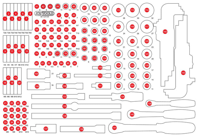 KS TOOLS Leere Schaumstoffeinlage zu 811.0159 ( 811.0159-97 )