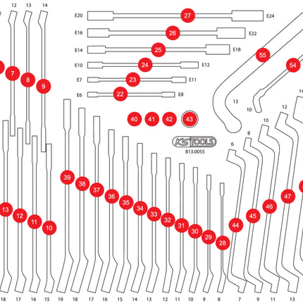 KS TOOLS Leere Schaumstoffeinlage zu 813.0055 ( 813.0055-97 )