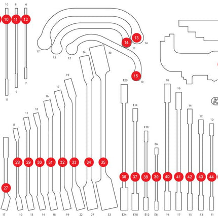 KS TOOLS Leere Schaumstoffeinlage zu 813.0068 ( 813.0068-97 ) - Toolbrothers