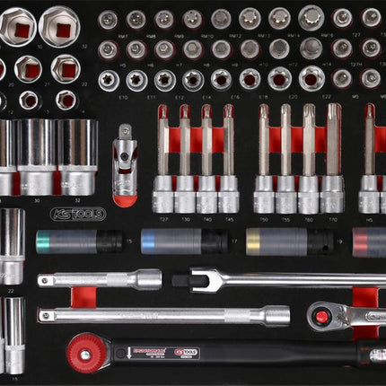 KS TOOLS 1/2'' Steckschlüssel-Satz in Schaumstoffeinlage, 120-tlg ( 813.0120 ) - Toolbrothers