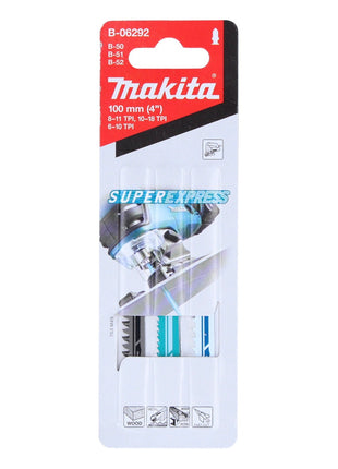 Makita DJV 184 ZJ Akku Pendelhub Stichsäge 18 V Brushless + 3 tlg. Stichsägeblatt Set + Makpac - ohne Akku, ohne Ladegerät - Toolbrothers