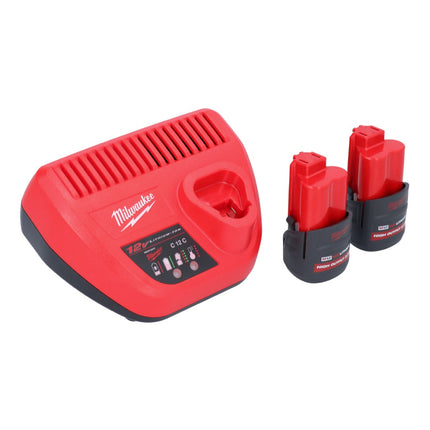 Milwaukee M12 FHIR38LR-252 Hochgeschwindigkeits Akku Ratsche Lang 12 V 47 Nm 3/8" + 2x Akku 2,5 Ah + Ladegerät