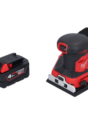 Levigatrice orbitale a batteria Milwaukee M18 BQSS-401 18 V 113 x 104 mm brushless + 1x batteria ricaricabile 4,0 Ah - senza caricabatterie