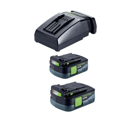 Festool CXS 12 2.5 set cordless drill driver 12 V 30 Nm brushless ( 576865 ) + 2x rechargeable battery 2.5 Ah + charger + bit set + systainer
