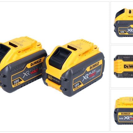 DeWalt DCB548 Battery XR FLEXVOLT 12 Ah / 12000 mAh Li-Ion 18 V / 54 V max. - with charge status indicator - 2 pcs