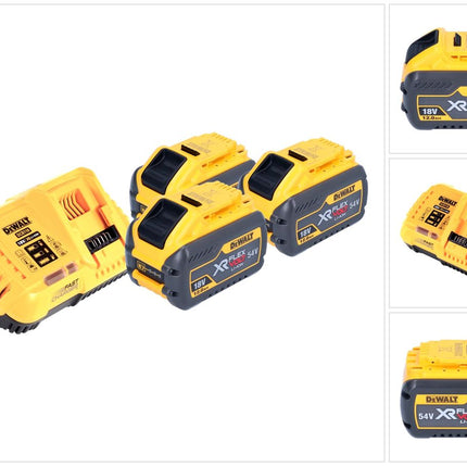 DeWalt DCB 118 Y3 Akku Starter Set 18 V / 54 V 3x XR FLEXVOLT Akku 12 Ah + Ladegerät