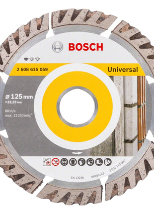 Bosch Standard for Universal diamond cutting disc 125 x 22.23 mm 5 pcs. ( 5x 2608615059 ) for concrete, steel-concrete, brick, lime and sandstone
