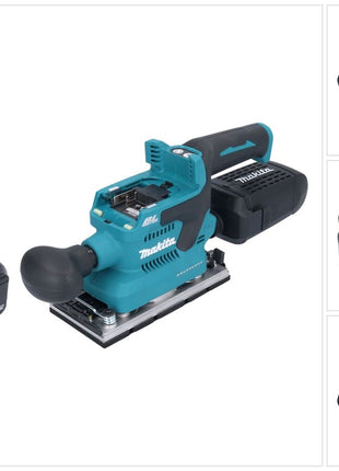 Makita DBO 382 M1 cordless orbital sander 18 V 93 x 185 mm brushless + 1x rechargeable battery 4.0 Ah - without charger