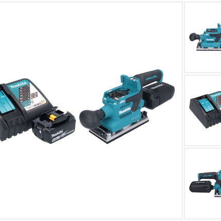 Makita DBO 382 RM1 Cordless orbital sander 18 V 93 x 185 mm brushless + 1x rechargeable battery 4.0 Ah + charger