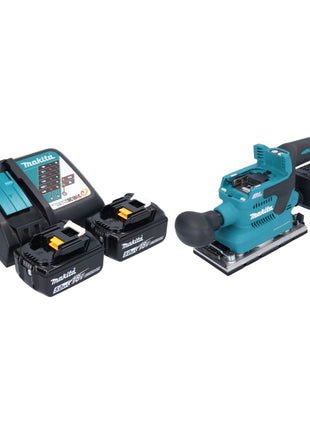 Makita DBO 382 RT cordless orbital sander 18 V 93 x 185 mm brushless + 2x rechargeable battery 5.0 Ah + charger
