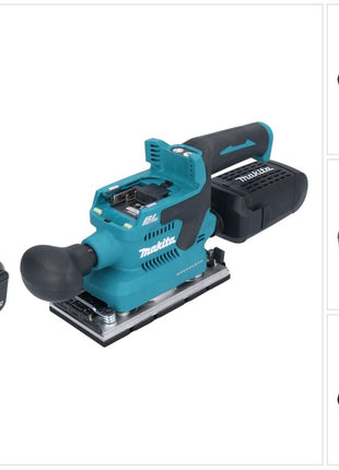 Levigatrice orbitale a batteria Makita DBO 382 G1 18 V 93 x 185 mm brushless + 1x batteria ricaricabile 6,0 Ah - senza caricabatterie