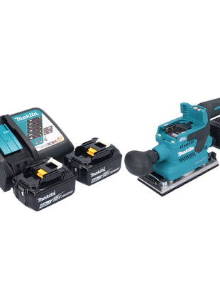 Makita DBO 382 RG Cordless orbital sander 18 V 93 x 185 mm brushless + 2x rechargeable battery 6.0 Ah + charger