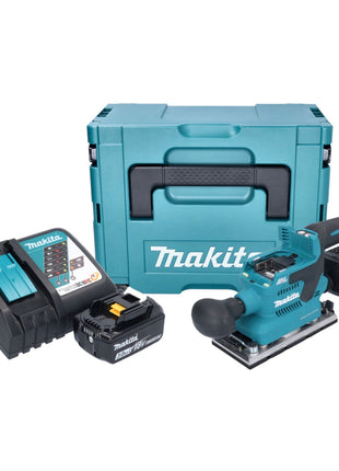 Makita DBO 382 RF1J Cordless orbital sander 18 V 93 x 185 mm brushless + 1x rechargeable battery 3.0 Ah + charger + Makpac