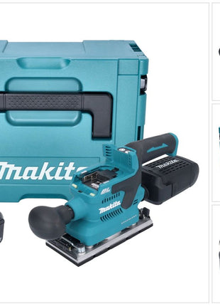 Makita DBO 382 M1J Akumulatorowa szlifierka oscylacyjna 18 V 93 x 185 mm bezszczotkowa + 1x akumulator 4,0 Ah + Makpac - bez ładowarki