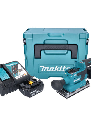 Makita DBO 382 RM1J Cordless orbital sander 18 V 93 x 185 mm brushless + 1x rechargeable battery 4.0 Ah + charger + Makpac