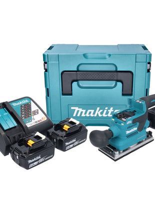 Makita DBO 382 RGJ Cordless orbital sander 18 V 93 x 185 mm brushless + 2x rechargeable battery 6.0 Ah + charger + Makpac