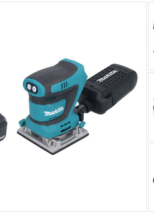 Makita DBO 484 F1 cordless orbital sander 18 V 112 x 102 mm + 1x rechargeable battery 3.0 Ah - without charger