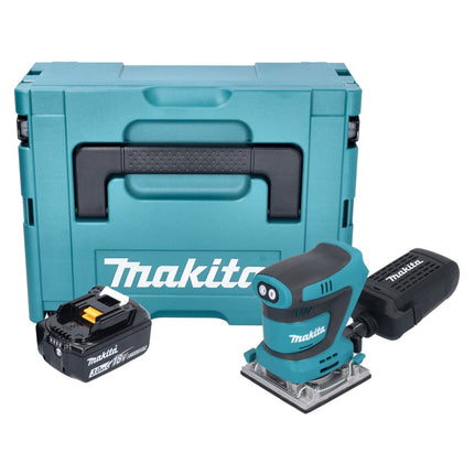 Makita DBO 484 F1J Cordless orbital sander 18 V 112 x 102 mm + 1x rechargeable battery 3.0 Ah + Makpac - without charger