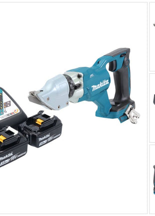 Makita DJS 200 RF cesoie a batteria 18 V 2,0 mm brushless + 2x batteria 3,0 Ah + caricabatterie