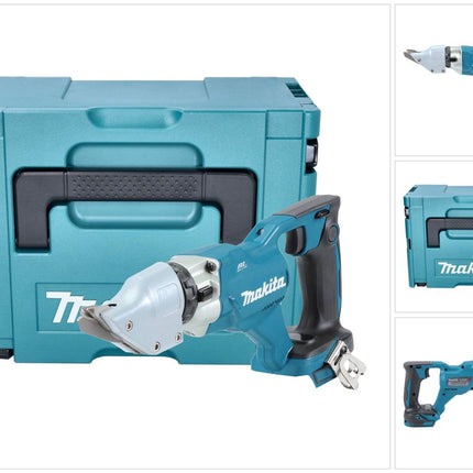 Tijeras de hojalatero a batería Makita DJS 200 ZJ 18 V 2,0 mm sin escobillas + Makpac - sin batería, sin cargador
