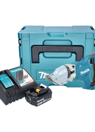 Makita DJS 200 RF1J 18 V 2,0 mm cesoie a batteria brushless + 1x batteria 3,0 Ah + caricabatterie + Makpac