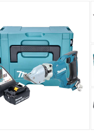 Makita DJS 200 RM1J 18 V 2,0 mm cesoie a batteria brushless + 1x batteria 4,0 Ah + caricabatterie + Makpac