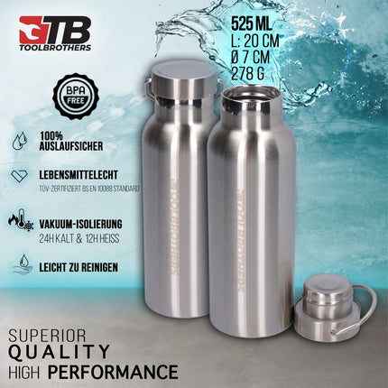 Torba na lunch ze stali nierdzewnej z 2-poziomową bambusową pokrywką o pojemności 1340 ml + butelka ze stali nierdzewnej o pojemności 600 ml + wielofunkcyjne sztućce 4 w 1