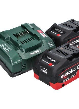 Metabo SSW 18 LTX 1450 BL avvitatore a impulsi a batteria 18 V 1450 Nm ( 602401660 ) senza spazzole + 2x batteria ricaricabile 5,5 Ah + caricatore + metaBOX