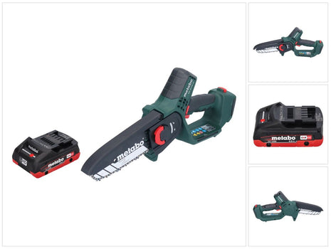 Metabo MS 18 LTX 15 cordless pruning saw 18 V 15 cm 5 m/s + 1x rechargeable battery 4.0 Ah - without charger