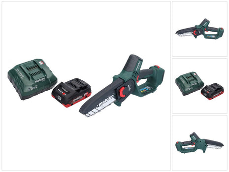 Metabo MS 18 LTX 15 cordless pruning saw 18 V 15 cm 5 m/s + 1x rechargeable battery 4.0 Ah + charger