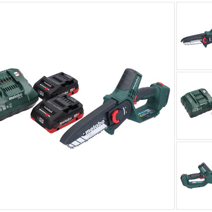 Metabo MS 18 LTX 15 cordless pruning saw 18 V 15 cm 5 m/s + 2x rechargeable battery 4.0 Ah + charger