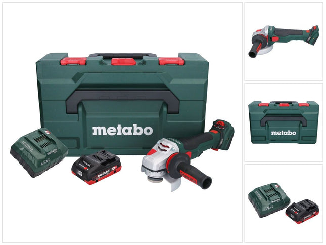 Metabo WVB 18 LTX BL 15-125 Quick amoladora angular sin cable 18 V 125 mm sin escobillas + 1x batería recargable 4,0 Ah + cargador + metaBOX