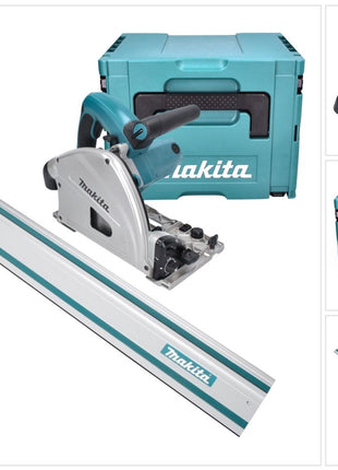 Makita SP 6000 J1 sega a tuffo 1300 L 165 mm + guida 1400 mm + Makpac