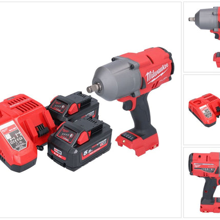 Milwaukee M18 FHIWF12-552 Akumulatorowy klucz udarowy 18 V 1356 Nm 1/2" bezszczotkowy + 2x akumulator 5,5 Ah + ładowarka
