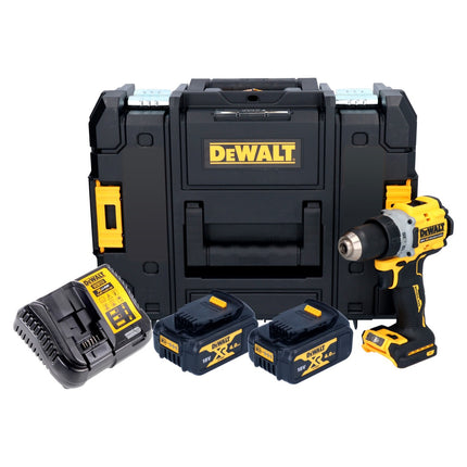 Taladro atornillador inalámbrico DeWalt DCD 800 M2T 18 V 90 Nm sin escobillas + 2x baterías 4,0 Ah + cargador + TSTAK